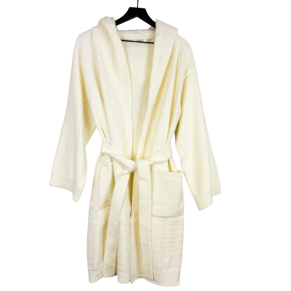 Mersea L/XL Goodnite Moon Hooded PJ Robe in Buttercream 100% Nylon $158